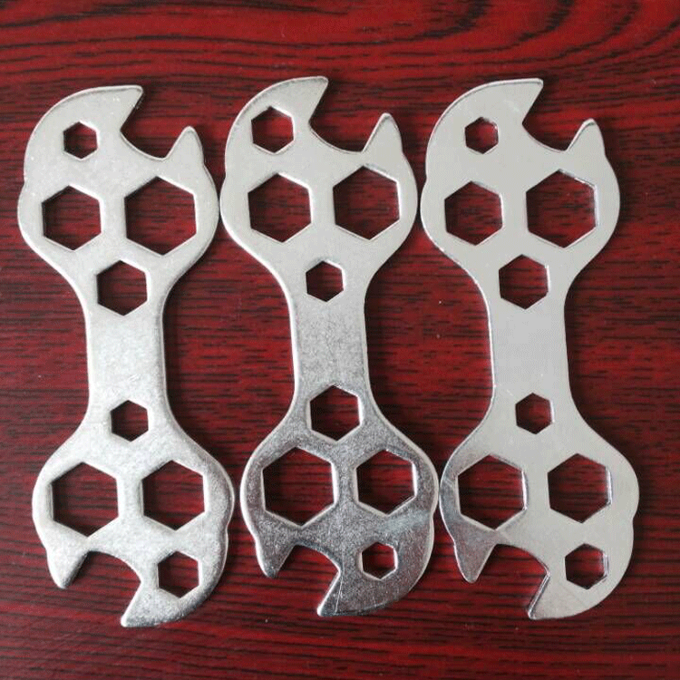 Vehicle star bit wrench double-end spanner piece, bicycle mountain bike repair matching tool, galvanized portable anti-rust.