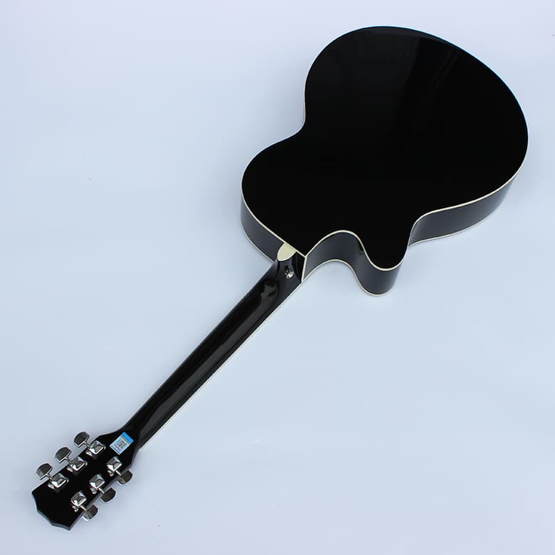 40-inch Folk Guitar Matte Cutaway Basswood Guitar Black Beginner Entry-Level Guitar Factory Wholesale Cutaway Model