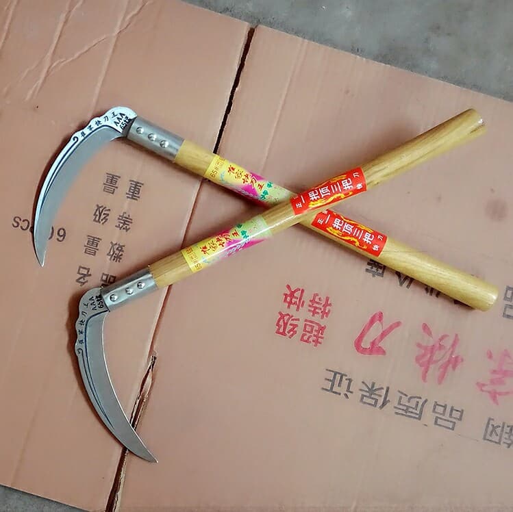 Self-produced and self-sold tire harvesting, rapeseed cutting, grass cutting knife, chives 180 hard solid wood