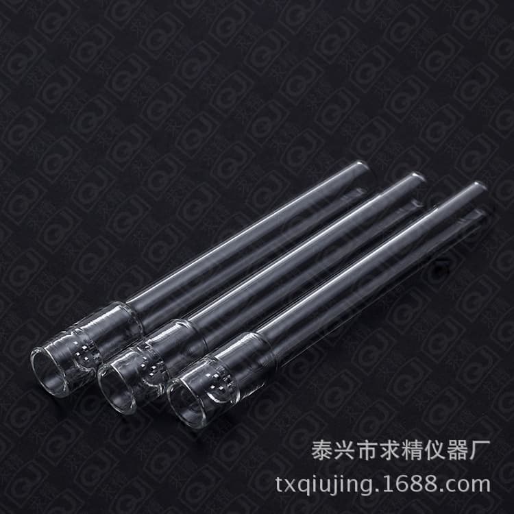 Qiujing factory direct supply 12*110 with filter transparent straight tube smoking tool glass pipe glass mouthpiece wholesale