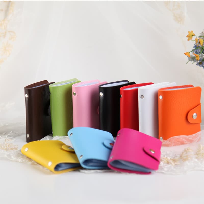 Anti-Demagnetization Anti-Theft Card Holder Card Case Wholesale Multi-Slot Bank PU Leather Printed Advertising Gift Card Organizer