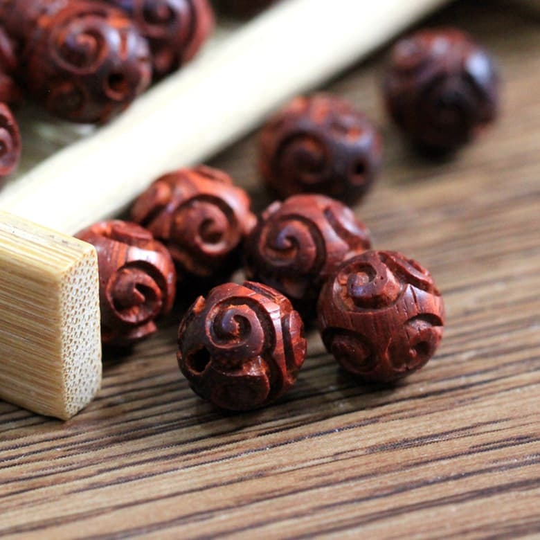 Leaflet Rosewood Xiangyun Beads Loose Beads Wholesale Lotus Beads Accessories Mahogany String Hand String Accessories