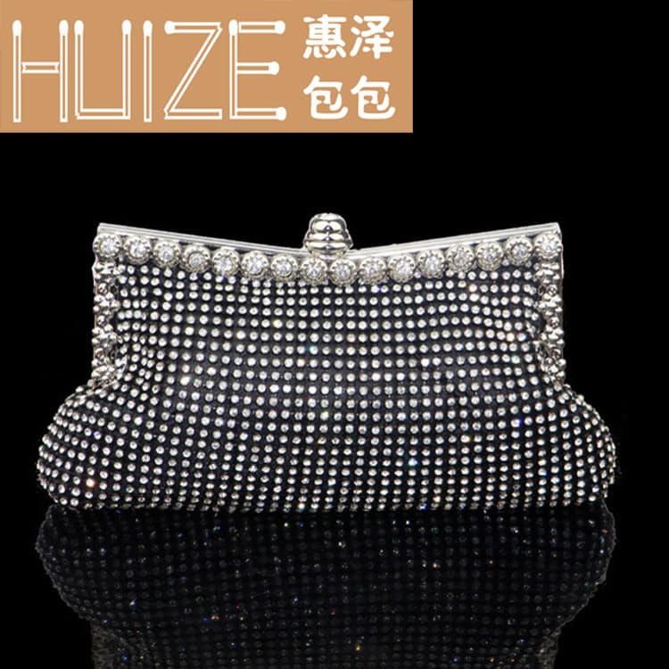 Women's Rhinestone Dumpling Bag Evening Banquet Fashion Clutch, Cross-border European-American Style Evening Bag for Mothers