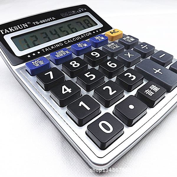 Dexin Computer Keypad Calculator TS-8859TA Office Model High-Key Real Voice Time Alarm Music