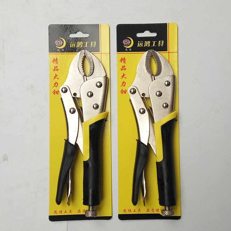 Supply 10-inch rubber handle heavy-duty pliers round mouth welding pliers water pipe bathroom manual pliers Yuanhong hardware tools