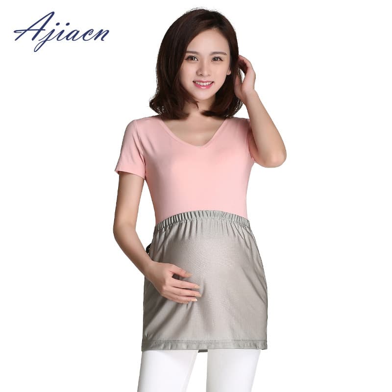 Radiation Protection Maternity Wear, Anti-Radiation Belly Wrap Inner Wear Silver Fiber Straps, Spring and Summer Style Fetal Protection Clothing