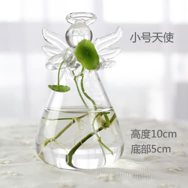 Crystal Transparent Glass Flower Vase Angel Water Planting Container Home Decorations Pet Garden/decorative Vases/decorative