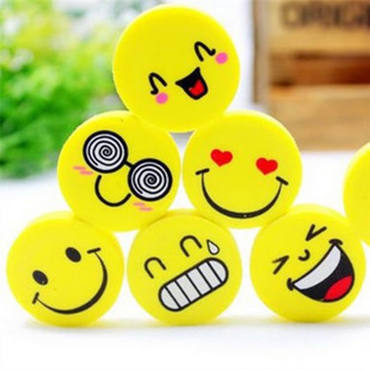 Eraser Cartoon Cute Smiley Face Eraser Children Elementary School Kindergarten Stationery Store Gift Prize