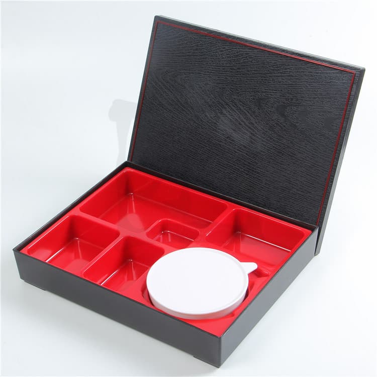 Manufacturer Wholesale ABS Material Japanese-Style Lunch Box with Bowl, Leak-Proof Soup Lunch Box, Fast Food Box, Business Meal Box