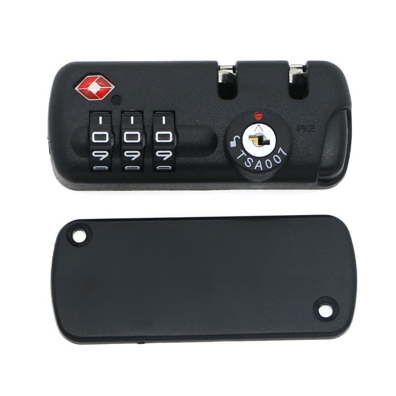 Factory Black Combination Fixed Lock Luggage Accessories Fixed Lock TSA007 Elegant Bag Lock Customs Lock