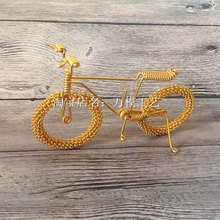 【Flower Wheel Bicycle】Handcrafted Aluminum Wire Bike, Popular Craft for Street Stalls, Tourist Souvenir