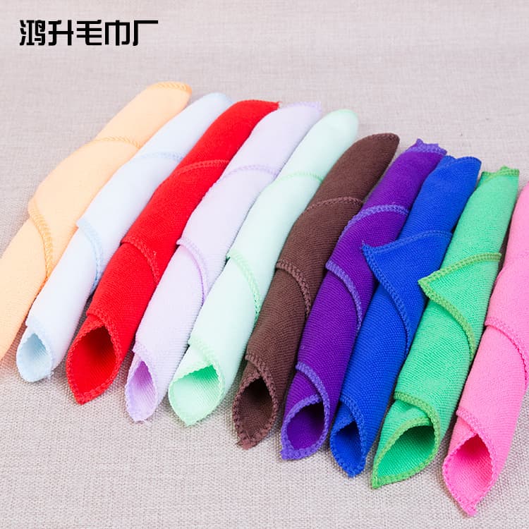 Microfiber square absorbent towels, daily use kitchen cleaning cloths, scouring pads, hand towels, small squares