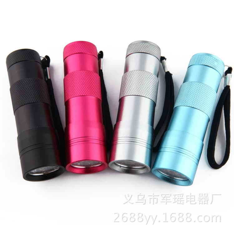 12 LED Purple Light Flashlight 395nm UV Flashlight Ultraviolet Currency Detection Nail Art UV Gel Curing Light