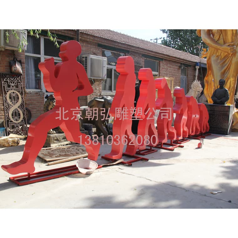 Urban stainless steel sculptures, large outdoor human evolution-themed park sculptures for squares and landscapes.