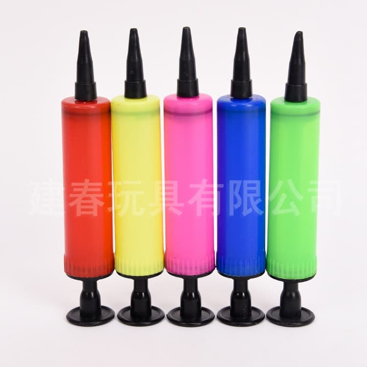 Manufacturer wholesale mini balloon push pump portable manual household air pump mixed color plastic pump