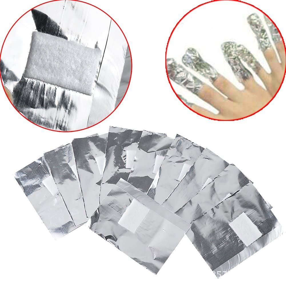 Cross-border E-commerce Nail Art Tools Nail Removal Tin Foil Art Foil Removal Supplies Cotton Block Piece Pack