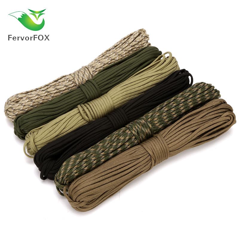 7-core outdoor emergency paracord, 4mm braided, high-strength mountaineering bracelet, available for wholesale.