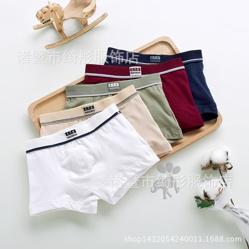 Wholesale ETXJUST Children's Cotton Underwear Boys' Boxer Briefs for Toddlers, Kids, and Teens