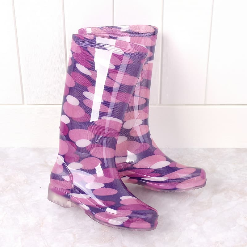 Women's adult fashionable non-slip waterproof rice planting shoes, wear-resistant rain boots, acid and alkali resistant high-top PVC rain boots wholesale