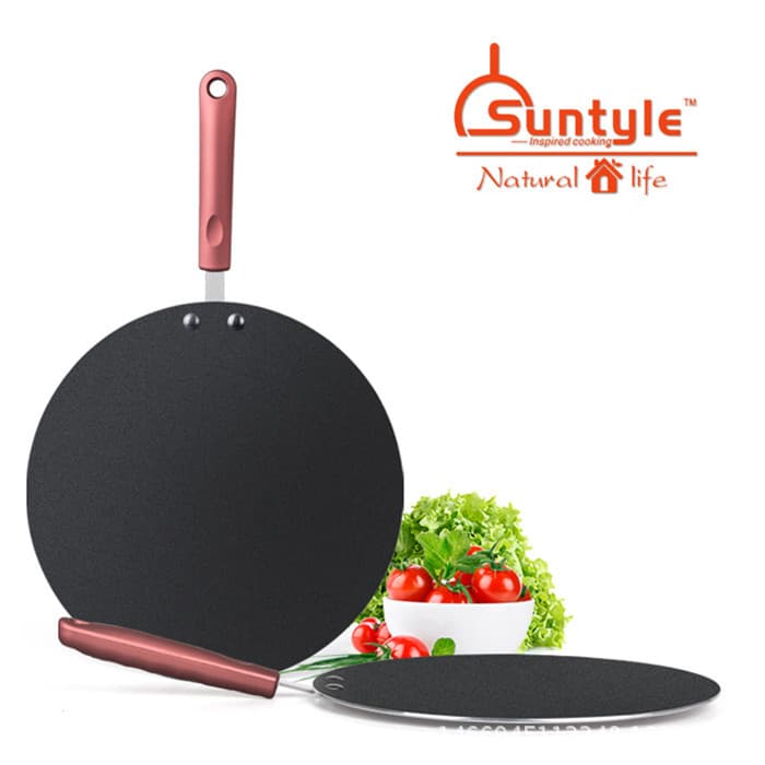 Pancake fruit pan pancake pan stall egg pancake pan household hand-grabbed pancake pan flat bottom non-stick pan lightweight griddle 30cm