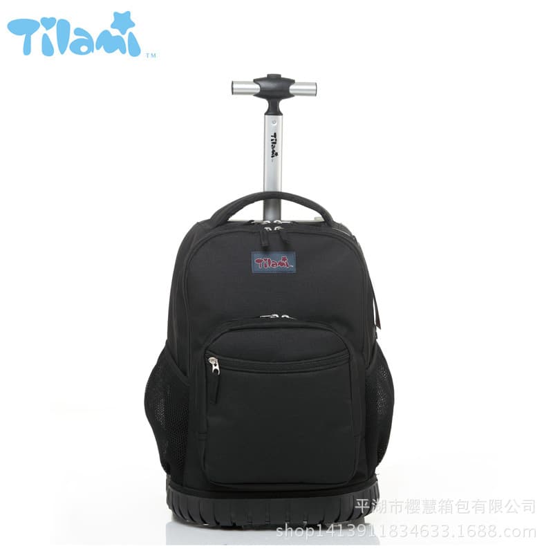 Direct from Manufacturer, 3-Wheel Stair-Climbing Rolling Backpack for Primary and Secondary Students, 18-Inch Travel Backpack