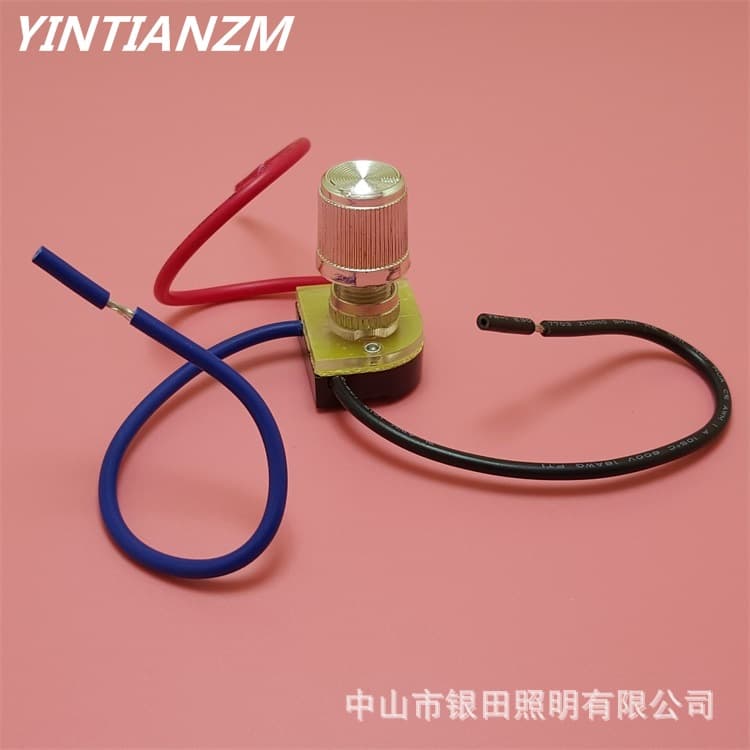 Table lamp three-wire rotary switch, US standard certified three-position rotary switch, US standard knob switch, ceiling fan light switch