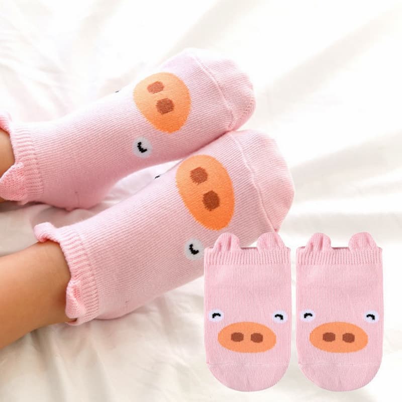 2023 Spring/Autumn New Baby Socks Cartoon Asymmetric Anti-Slip Cotton Socks for Boys and Girls Infants Toddler Floor Socks Children Socks