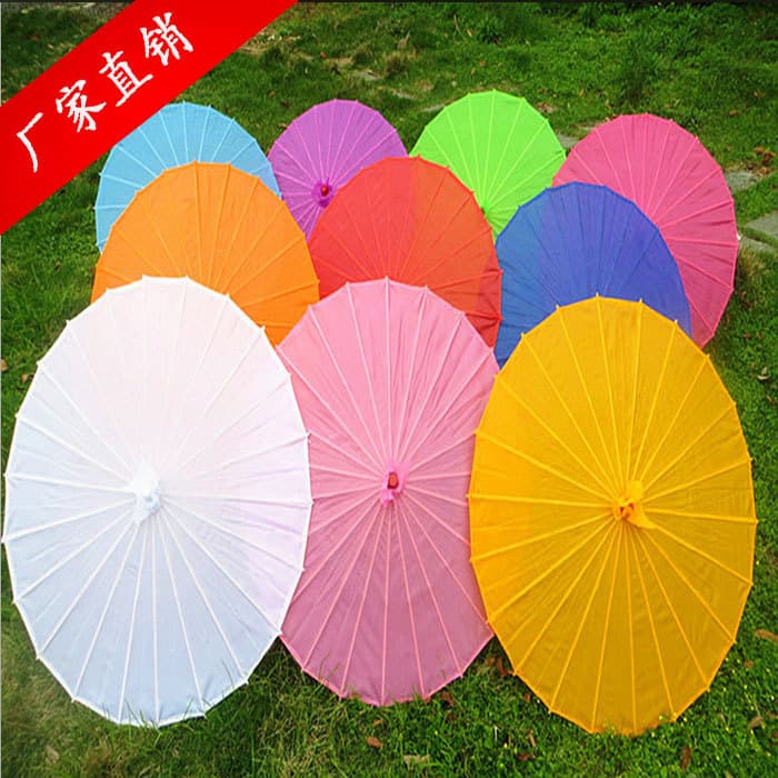 Factory Wholesale DIY Umbrella Pure Color Silk Umbrella Painting Umbrella Oil Paper Umbrella Dance Umbrella Prop Umbrella Decorative Umbrella Performance Umbrella