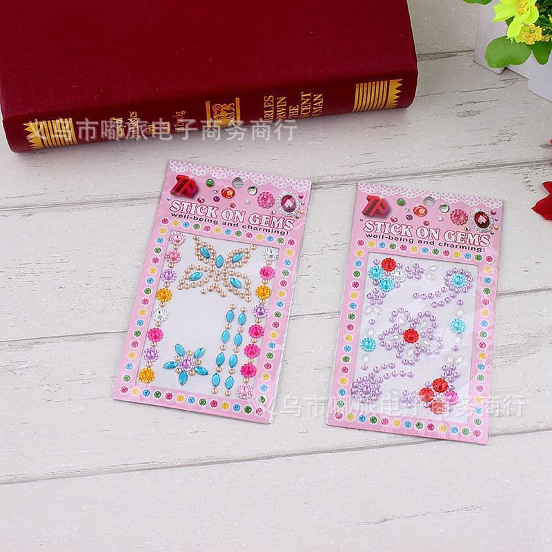 Korean Crystal Diamond Stickers, Decorative Shiny Gems, Rhinestone Stickers, Wholesale at Low Price