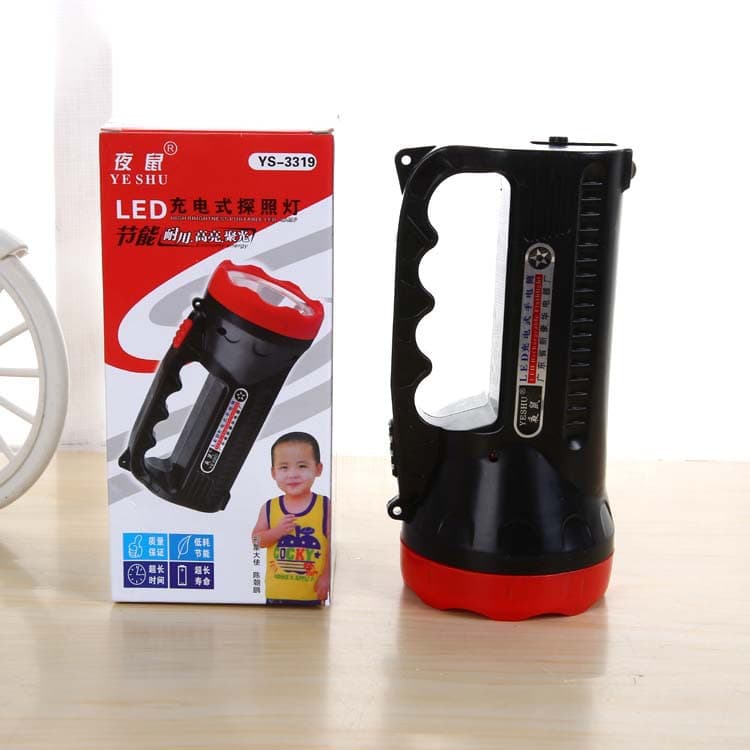 Ten-dollar store stock: 12-lamp handheld light, 9-lamp searchlight, handheld patrol flashlight, night fishing lighting.