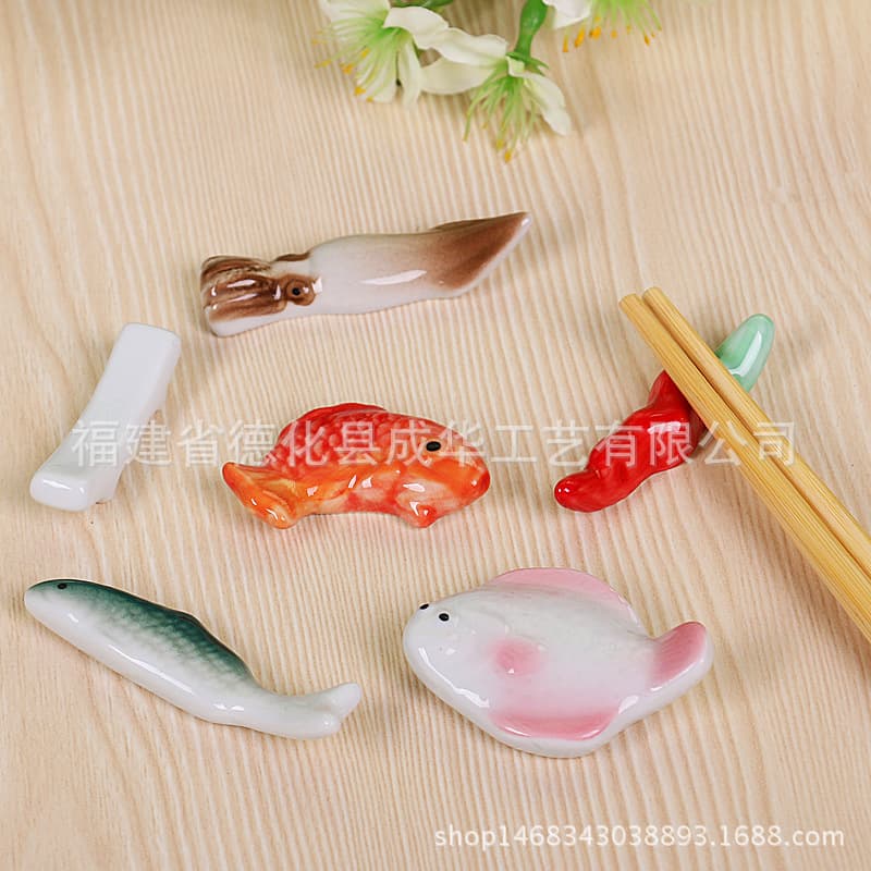 Wholesale Ceramic Solid Chopstick Rest Export Japan Original Zakk Ocean Series K-009
