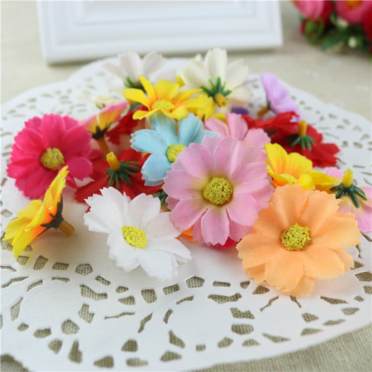 DIY Simulation Toy Doll, Simulation Flowers, Chrysanthemum Head, Dance Skirt Flower, Sunflower Sachet Flower Head