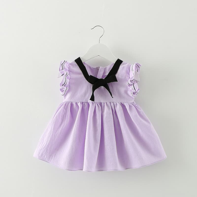 Drop Shipping Korean Style Children's Clothing Dress Girls Summer Princess Baby Cotton Dress