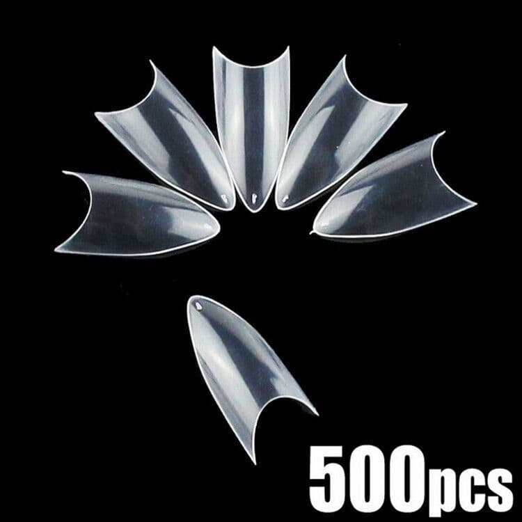 Nail Art Korean South Korea Fake Nail Transparent Pointed Salon Nail 500 Natural Pointed Nail