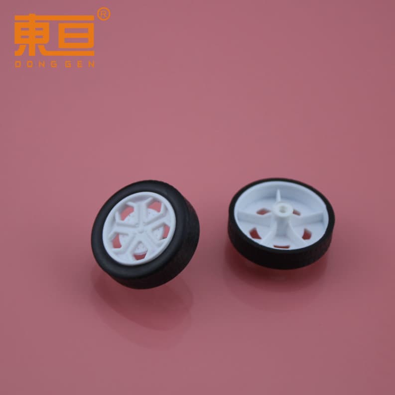 XJ262AH Fine White Coated Wheel Toy Wheel Toy Accessories Technology Model Parts 26mm Diameter