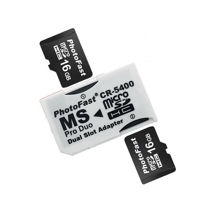 PSP Memory Card Dual TF to MS Pro Duo Adapter Supports Up to 64GB Digital Computer/Adapter Card/Adapter Cable/Adapter Card Cable