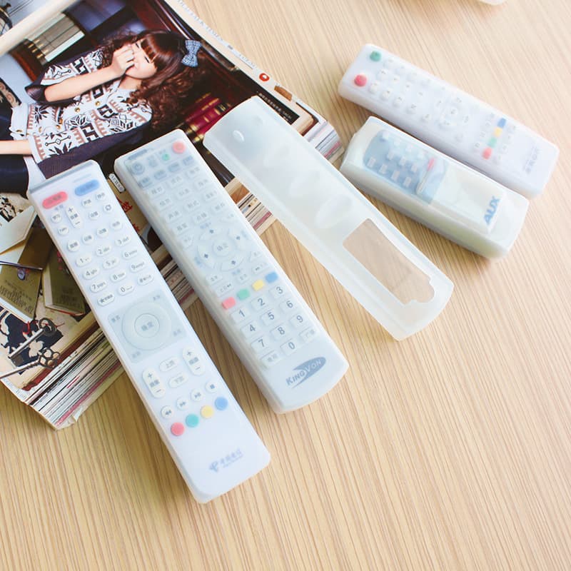 Silicone remote control cover for home air conditioners and TVs; washable, dustproof, and waterproof.