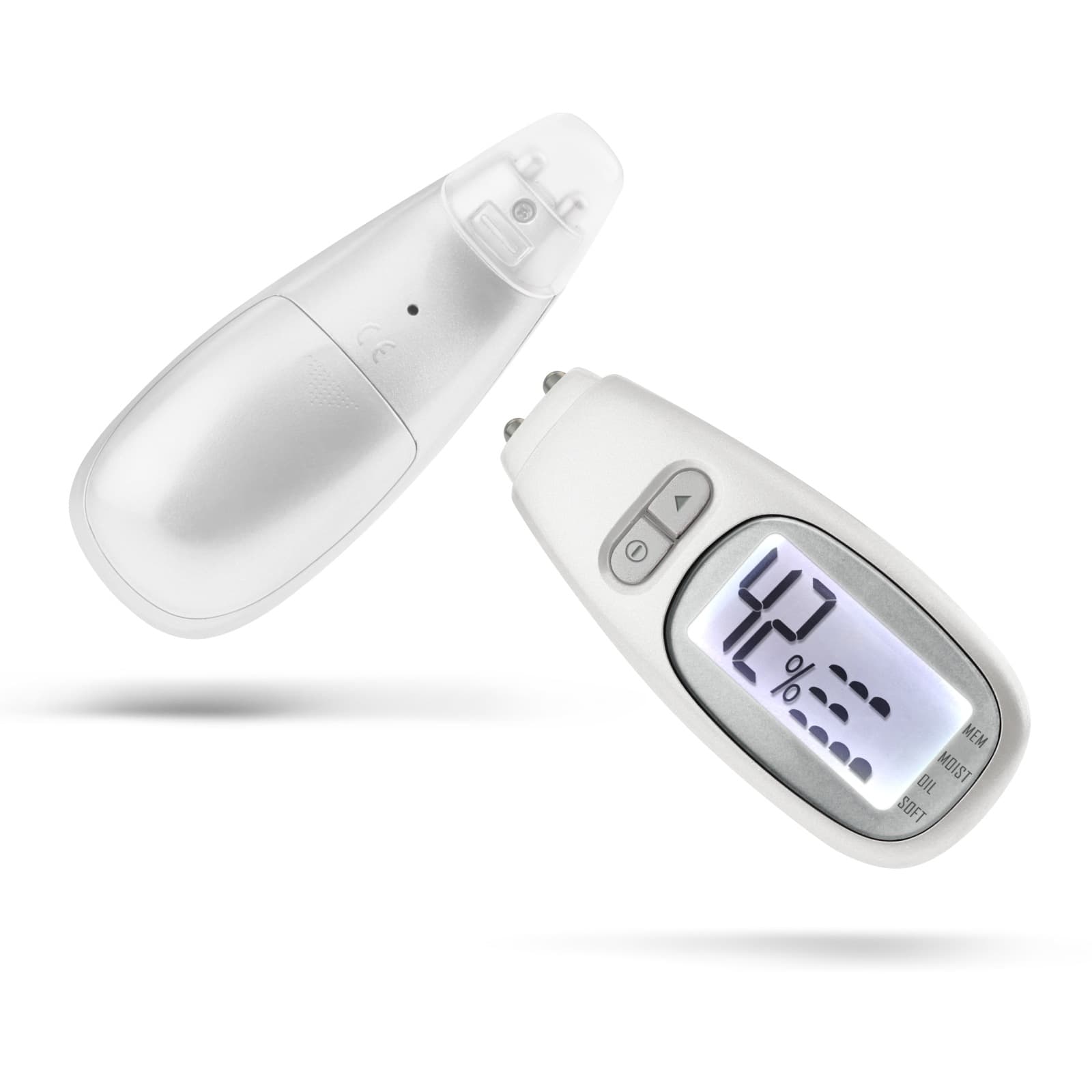 Facial skin moisture testing tool, skin oil-water tester, digital LCD smart display.