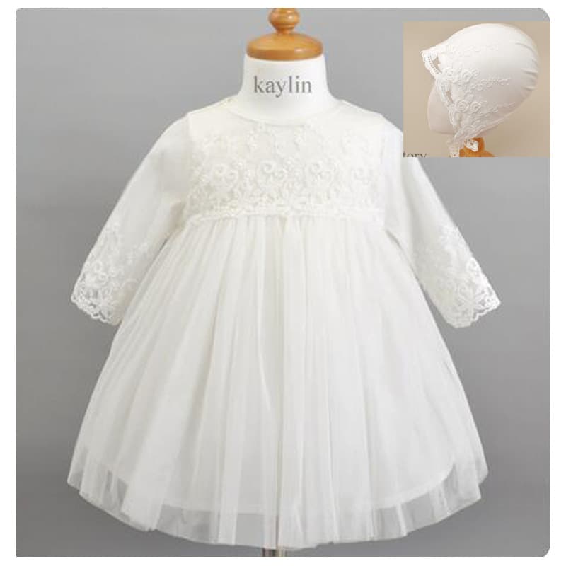 Korean Autumn Winter Long Sleeve Baby Girl Birthday Full Moon Wine Wedding Princess Dress