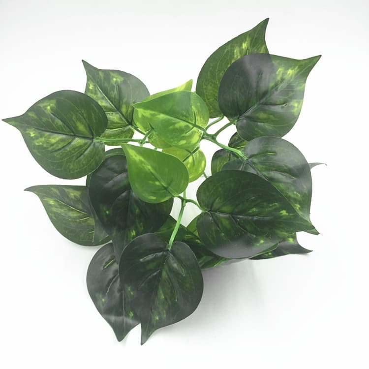 Simulated plant wall green plant wall accessories wall greening project fence decorative green leaves bundle 5 forks glued leaves
