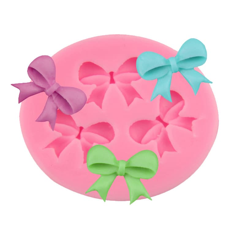 3Pcs Baking Tools Butterfly Knot Fondant Cake Mold Silicone Material Irregular Shape for Cake Decoration Bread Mousse Jelly Chocolate