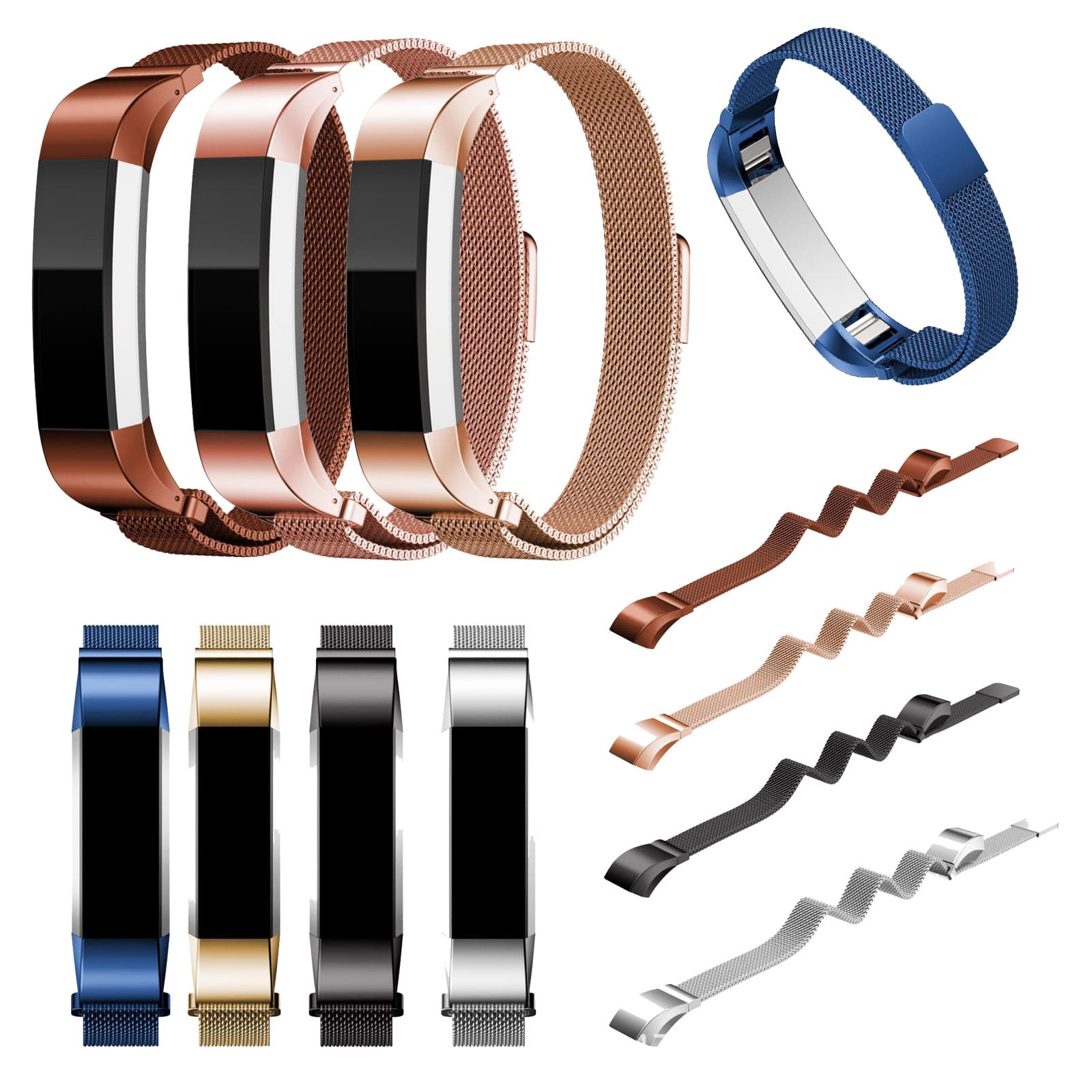 Milanese Magnetic Loop Mesh Band for Fitbit Alta Fitness Heart Rate Tracker