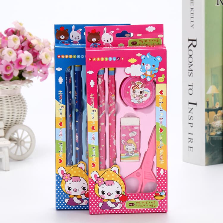 Stationery Set Gift Box, School Supplies for Primary School Students, Pencils and Erasers, Stationery, Kindergarten Children's Gifts and Prizes