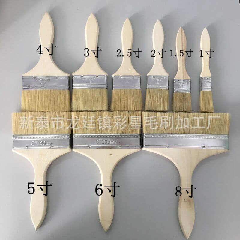 Factory Wholesale Thickened Wooden Handle Paint Brush Bristle Brush Industrial Wooden Handle Brush Barbecue Brush All Kinds of Brushes