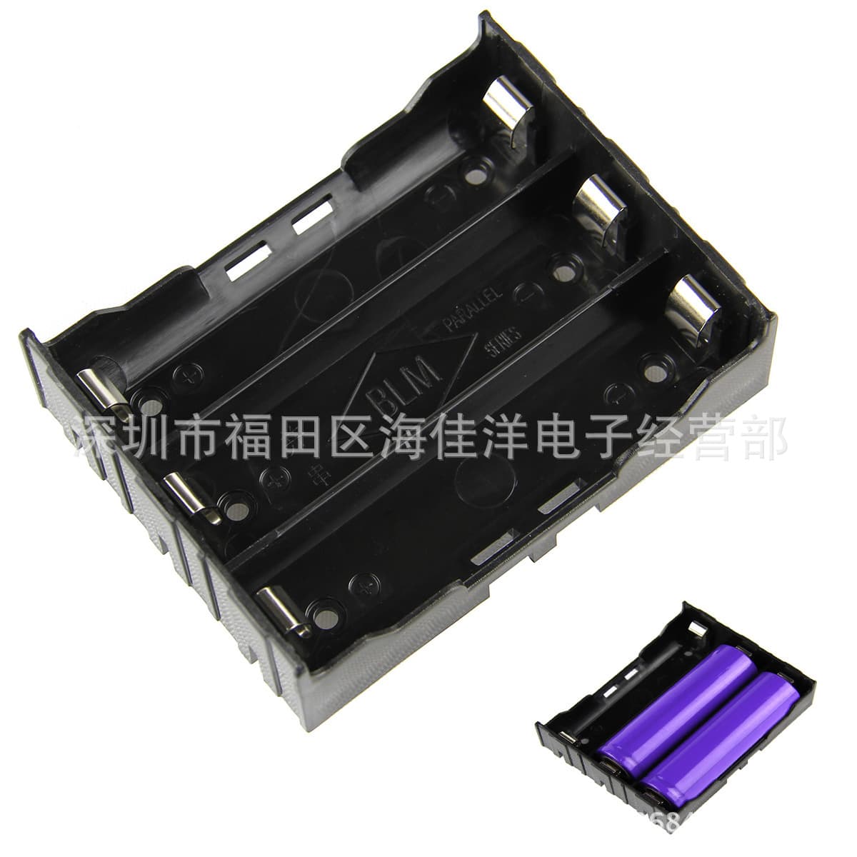 Spot supplier 18650 three-cell battery box 3-cell 18650 three-cell battery box with pin base