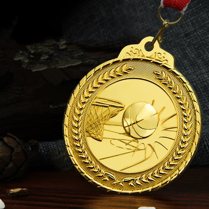 Zinc Alloy Basketball Medals Sports Meet Metal Awards Basketball Competition Medals Office Culture Badges
