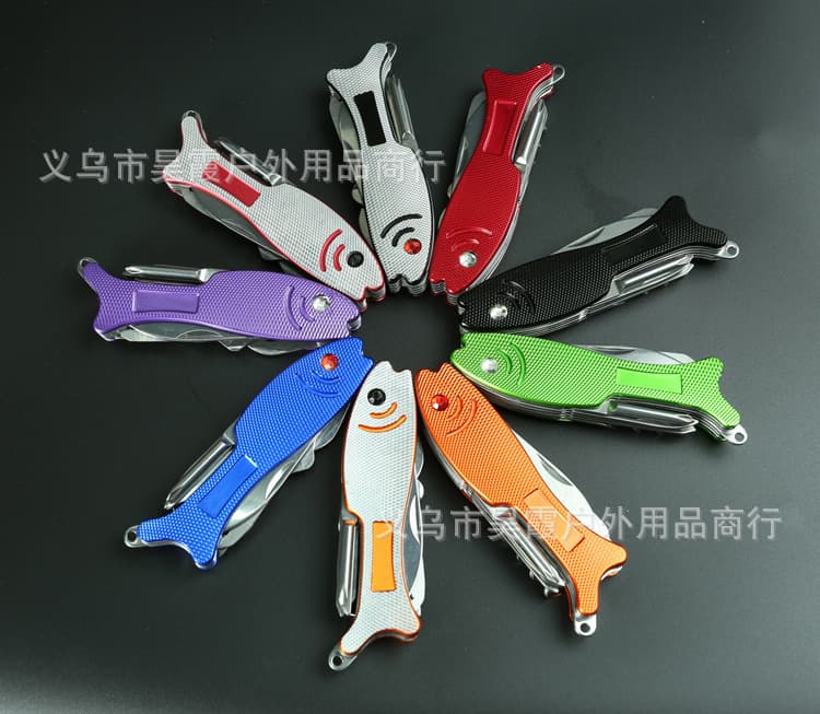 11-in-1 Multi-Function Fish Knife Outdoor Multi-Tool Mini Pocket Knife Swiss Army Knife