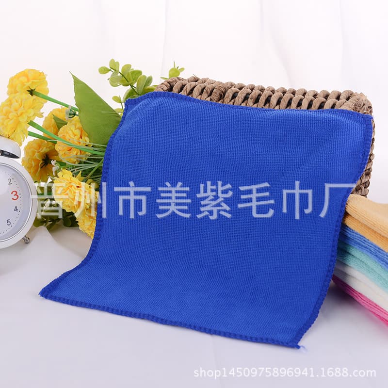 Microfiber small square towels for car gifts and giveaways, sizes 20*20, 25*25, 30*30 cleaning cloths.