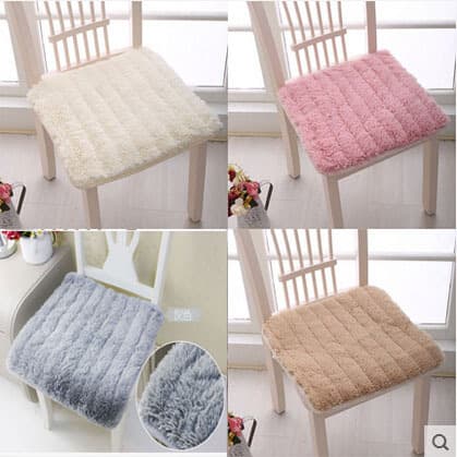 Winter thickened plush chair pad for office, car seat, student computer chair, non-slip internet cafe, and dining chair