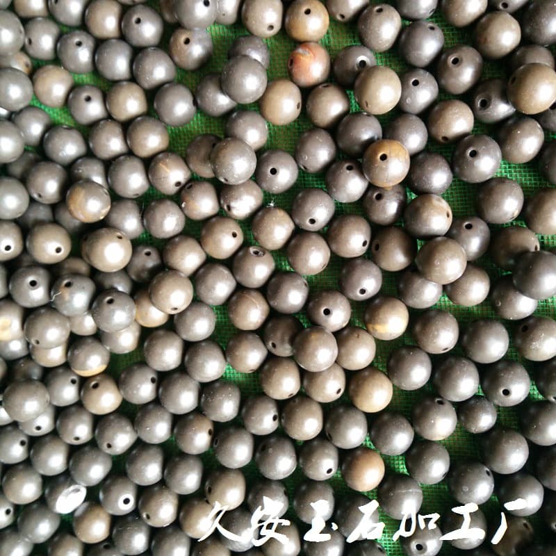 Sishui Black and Yellow Bianstone Loose Beads, Jewelry, Red Bianstone Bead Pendants, Gua Sha Boards, Bracelets, Necklaces - Factory Wholesale